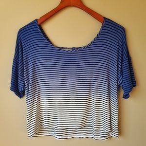 Fifty Street | Stiped Ombre Cropped Top